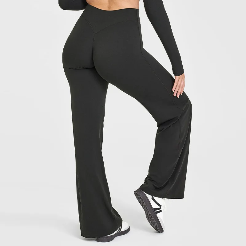 Sports straight-leg pants for women without embarrassment wide-leg pants yoga breathable fitness clothing versatile casual pants - Image 3