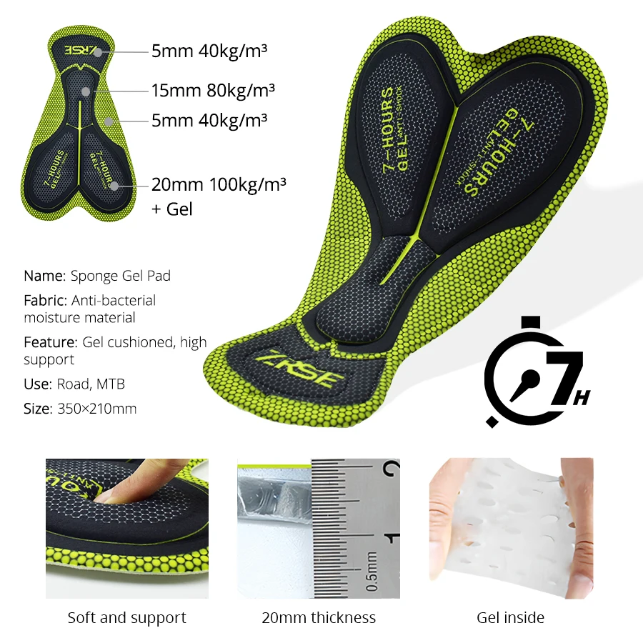 Cycling Shorts Men Gel Pad Bicycle Clothes MTB Mountain Road Bike Downhill Enduro Clothing Male Women 2024 Summer 7 Hours - Image 2